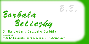 borbala beliczky business card